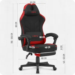 materiałowy obrotowy fotel